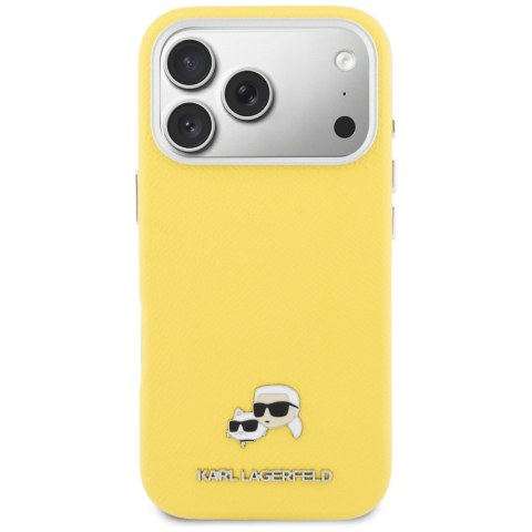 Karl Lagerfeld nakładka do iPhone 17 Pro Max 6,9" HC MAGSAFE PU FW W/ K&C HEAD PIN żółta