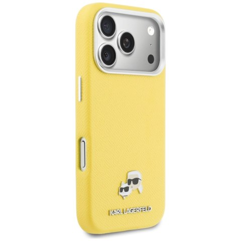 Karl Lagerfeld nakładka do iPhone 17 Pro Max 6,9" HC MAGSAFE PU FW W/ K&C HEAD PIN żółta