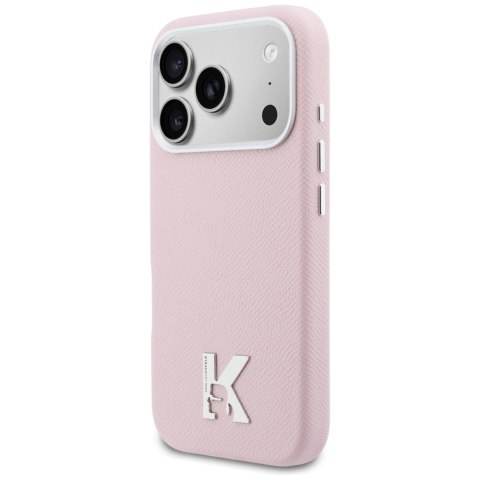 Karl Lagerfeld nakładka do iPhone 17 Pro Max 6,9" HC MAGSAFE PU FW W/ KHEAD LOGO różowa