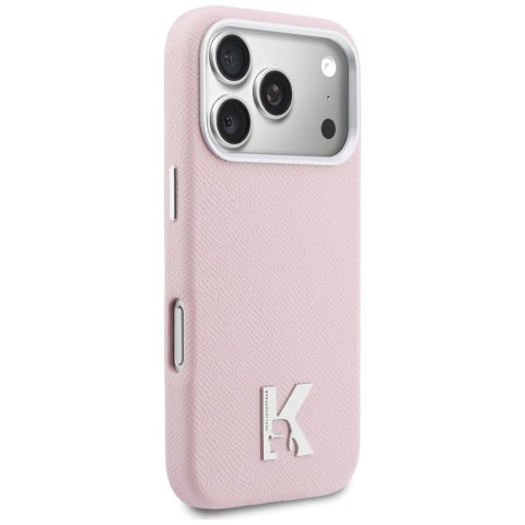 Karl Lagerfeld nakładka do iPhone 17 Pro Max 6,9" HC MAGSAFE PU FW W/ KHEAD LOGO różowa