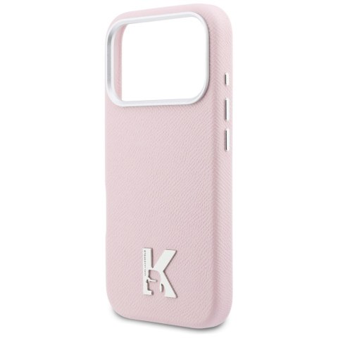 Karl Lagerfeld nakładka do iPhone 17 Pro Max 6,9" HC MAGSAFE PU FW W/ KHEAD LOGO różowa