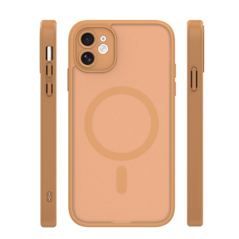 Nakładka Mag Matt do iPhone 11 brązowa camera protection