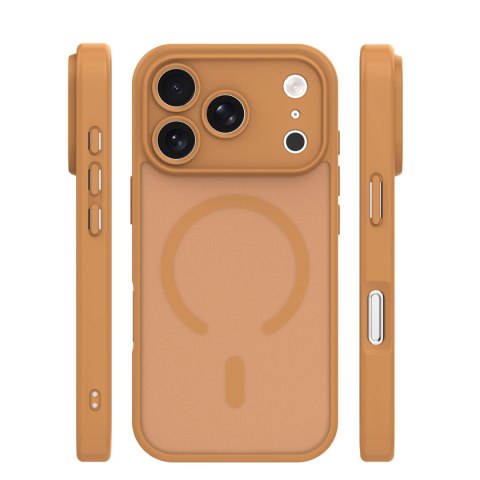 Nakładka Mag Matt do iPhone 17 Pro 6,3'' brązowa camera protection