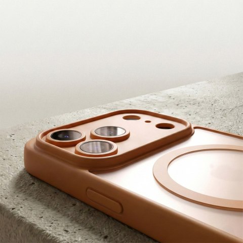Nakładka Mag Matt do iPhone 17 Pro 6,3'' brązowa camera protection