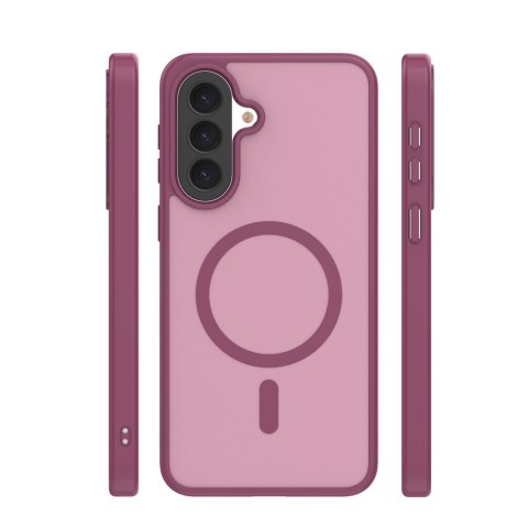 Nakładka Mag Matt do Samsung Galaxy A37 5G bordowa big hole