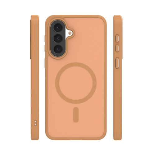 Nakładka Mag Matt do Samsung Galaxy A57 brązowa big hole