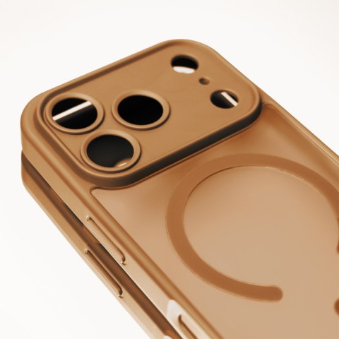 Nakładka Mag Matt do Samsung Galaxy A57 brązowa big hole