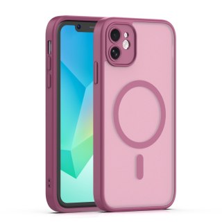 Nakładka Mag Matt do iPhone 11 bordowa camera protection