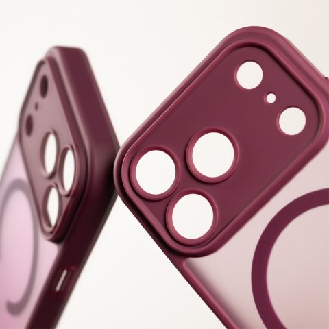 Nakładka Mag Matt do iPhone 11 bordowa camera protection
