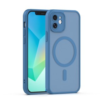 Nakładka Mag Matt do iPhone 12 6,1" ciemnoniebieska camera protection