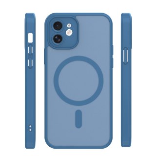 Nakładka Mag Matt do iPhone 12 6,1" ciemnoniebieska camera protection