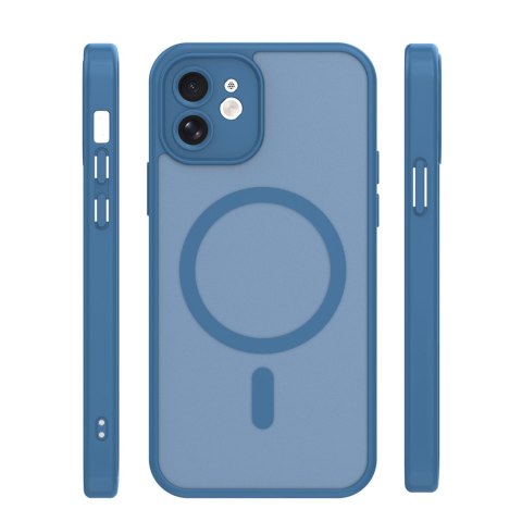 Nakładka Mag Matt do iPhone 12 6,1" ciemnoniebieska camera protection