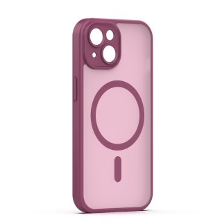Nakładka Mag Matt do iPhone 14 6,1" bordowa camera protection
