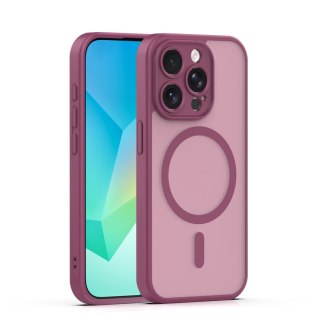 Nakładka Mag Matt do iPhone 14 Pro 6,1" bordowa camera protection