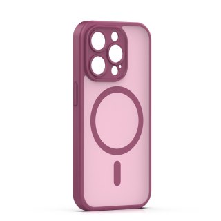 Nakładka Mag Matt do iPhone 14 Pro 6,1" bordowa camera protection
