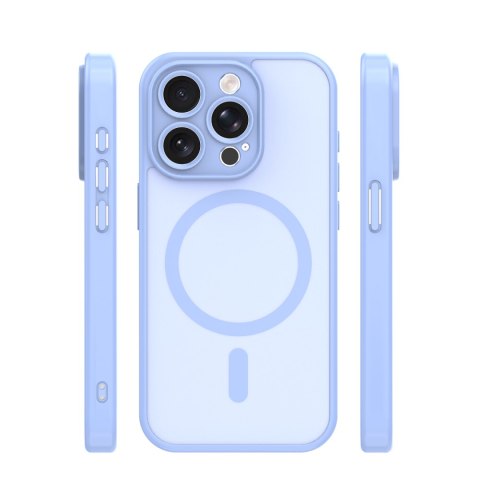 Nakładka Mag Matt do iPhone 14 Pro 6,1" jasnoniebieska camera protection