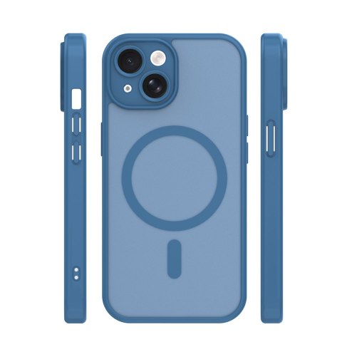 Nakładka Mag Matt do iPhone 15 6,1" ciemnoniebieska camera protection