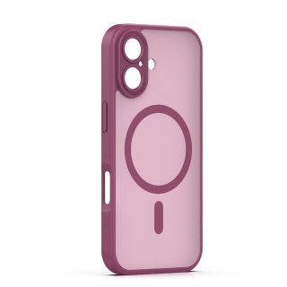 Nakładka Mag Matt do iPhone 16 6,1" bordowa camera protection