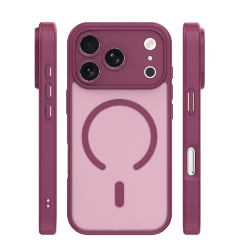 Nakładka Mag Matt do iPhone 17 Pro 6,3'' bordowa camera protection