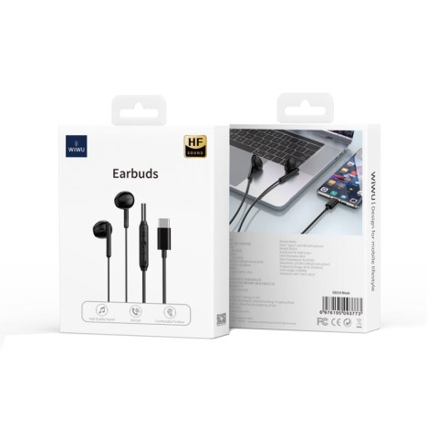 WIWU słuchawki przewodowe EB314 USB-C białe WIWU słuchawki przewodowe EB314 USB-C białe