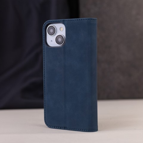 Etui Smart Suede do Honor 600 lite granatowe