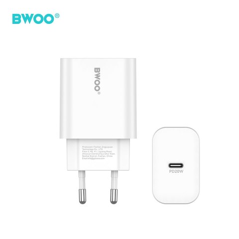 BWOO ładowarka sieciowa CDA233 PD 20W 1x USB-C biała