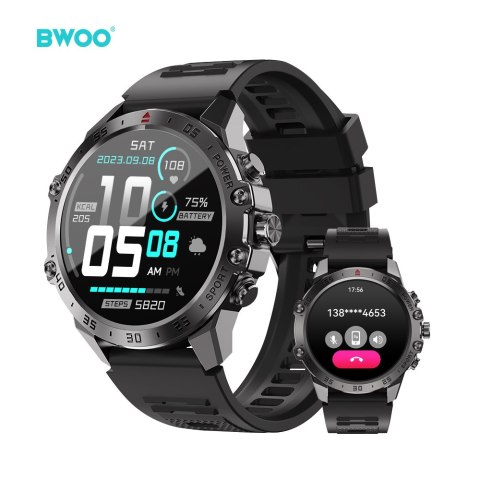 BWOO smartwatch WA-08 1,43" AMOLED czarny