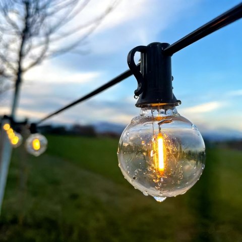 Forever Light Girlanda Solarna LED SUNARI FLS-180 8.5m 10+1 żarówek przezroczystych 1800mAh + pilot