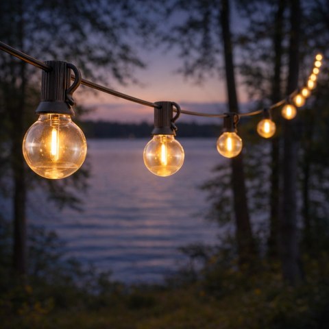 Forever Light Girlanda Solarna LED SUNARI FLS-180 8.5m 10+1 żarówek przezroczystych 1800mAh + pilot