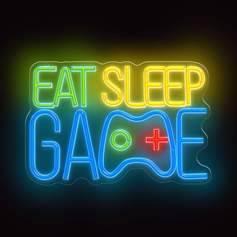 Forever Light Neon PLEXI LED EAT SLEEP GAME multikolor FPNE33