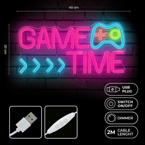 Forever Light Neon PLEXI LED GAME TIME multikolor FPNE34