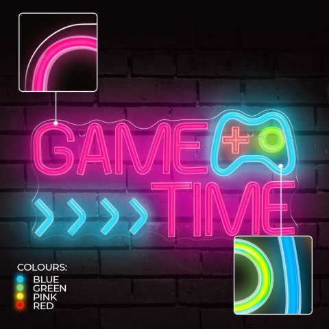 Forever Light Neon PLEXI LED GAME TIME multikolor FPNE34