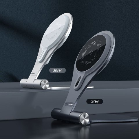 NILLKIN WIRELESS CHARGING MagStand 15W FAST CHARGE, SILVER/SREBRNY