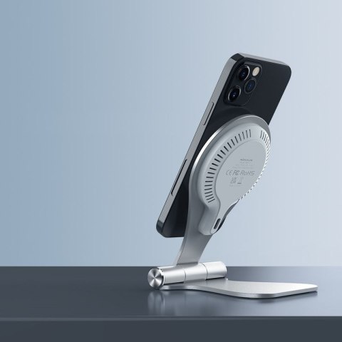 NILLKIN WIRELESS CHARGING MagStand 15W FAST CHARGE, SILVER/SREBRNY