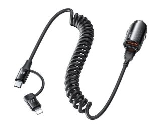 Ładowarka Samochodowa REMAX RUICHY SERIES 45W RCC356 + KABEL LIGHTING/USB-C BLACK