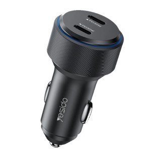 Yesido ładowarka samochodowa Y48 PD 60W 2xUSB-C BLACK / CZARNY