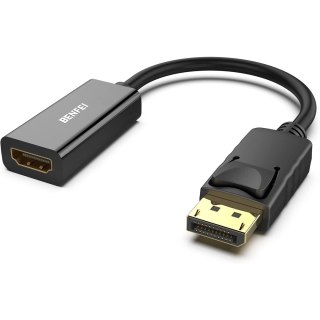 BENFEI adapter przejściówka 4K DisplayPort 1.2 do HDMI 1.4 jednokierunkowy czarny