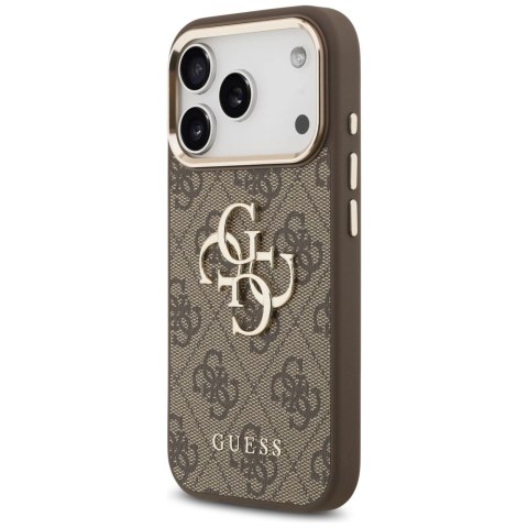 Etui Guess 4G Big 4G Classic Logo na iPhone 17 Pro - brązowo-złote