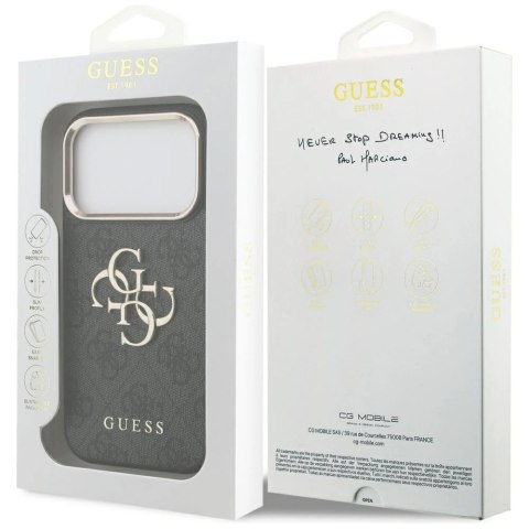 Etui Guess 4G Big 4G Classic Logo na iPhone 17 Pro - czarno-złote