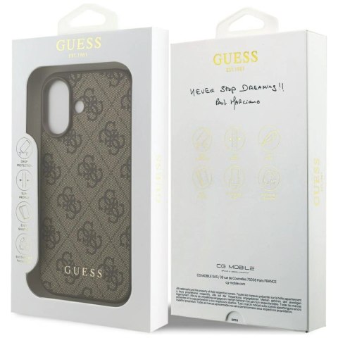 Etui Guess 4G Classic na iPhone 17 - brązowe