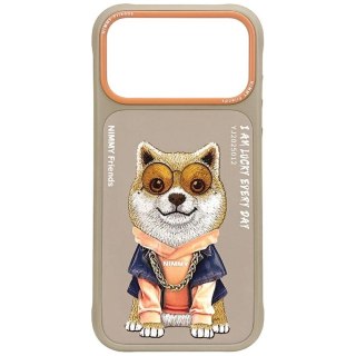 Etui Nimmy Glasses Cool nag na iPhone 17 Pro Max - beżowe
