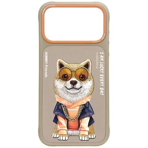 Etui Nimmy Glasses Cool nag na iPhone 17 Pro Max - beżowe