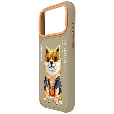 Etui Nimmy Glasses Cool nag na iPhone 17 Pro Max - beżowe