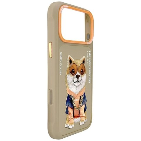 Etui Nimmy Glasses Cool nag na iPhone 17 Pro Max - beżowe