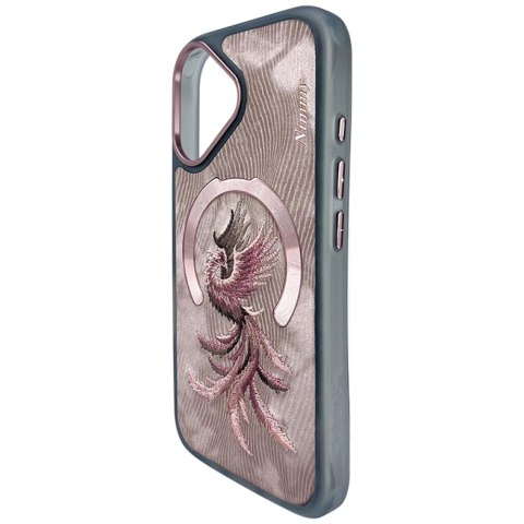 Etui Nimmy Magnetic Fantasy Animal MagSafe na iPhone 16 - różowo-złote