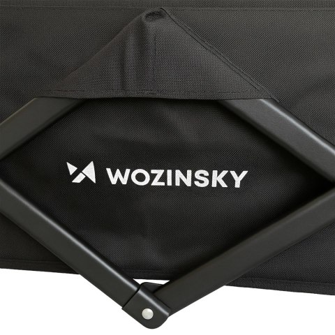 Wózek Wozinsky WZP-100 plażowy, turystyczny, ogrodowy, wytrzymały, szerokie koła, z siatką bezpieczeństwa do 100 kg - czarny