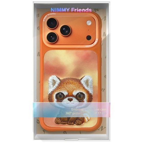 Etui Nimmy Big Eyed Pet 2.0 Raccoon na iPhone 17 Pro - pomarańczowe