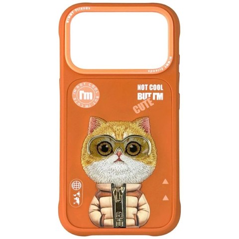 Etui Nimmy Cool&Cute 2.0 Cat na iPhone 17 Pro Max - pomarańczowe