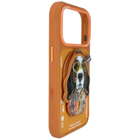 Etui Nimmy Cool&Cute 2.0 Dog na iPhone 17 Pro z magnetyczną zawieszką - pomarańczowe