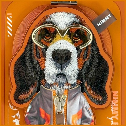 Etui Nimmy Cool&Cute 2.0 Dog na iPhone 17 Pro z magnetyczną zawieszką - pomarańczowe
